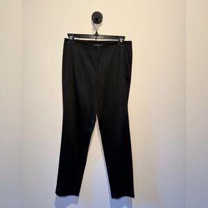 Lafayette 148 Sateen Stanton Black Dress Pants
